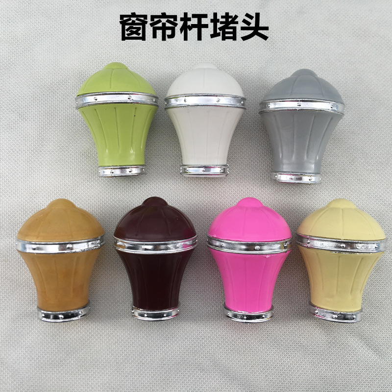 窗帘杆装饰头 罗马杆封头 窗帘铝合金杆头老式罗马杆封头厂家直供