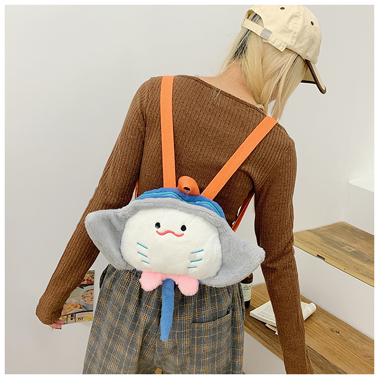 Cartoon plush toy backpack, new autumn and winter style, cute and girlish girl backpack, fashionable storage small backpack wholesale undefined