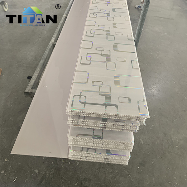 PVC扣板嘉兴海宁生产厂家印刷板202530宽度非洲板吊顶板集装箱