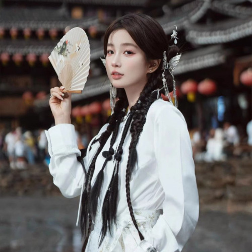 New Chinese style butterfly tassel grab clip ethnic style retro back of the head hairstyle horse face skirt accessories Miao Zhai silver headdress