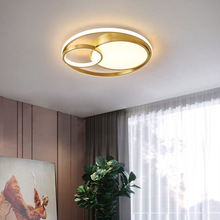 卧室燈北歐LED家用燈具圓形現代簡約主卧室燈溫馨創意房間吸頂燈