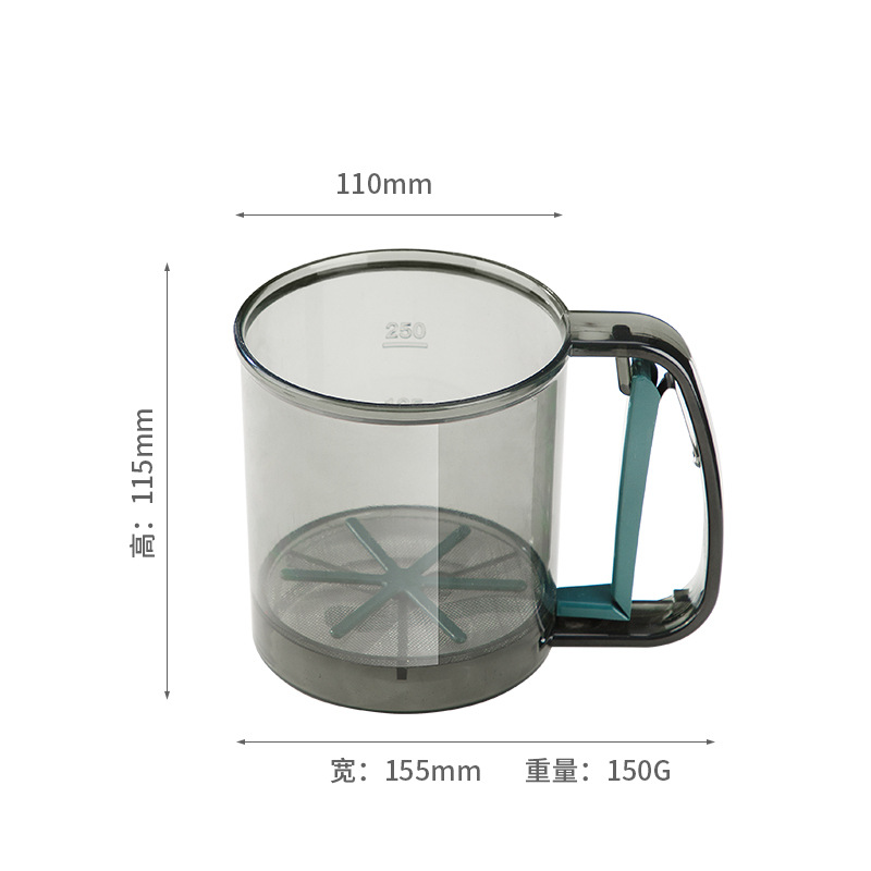 Tamizador Semiautomático de Harina de Acero Inoxidable de Mano para Repostería Doméstica
