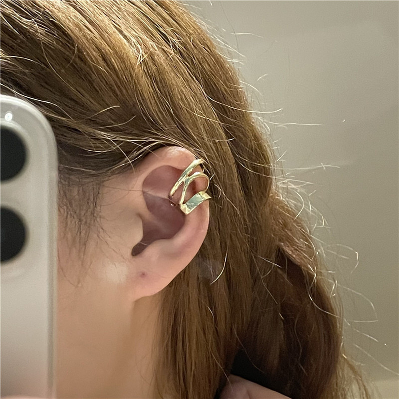 Wholesale Jewelry Retro Geometric Three-layer Spiral Ear Clip Nihaojewelry display picture 2