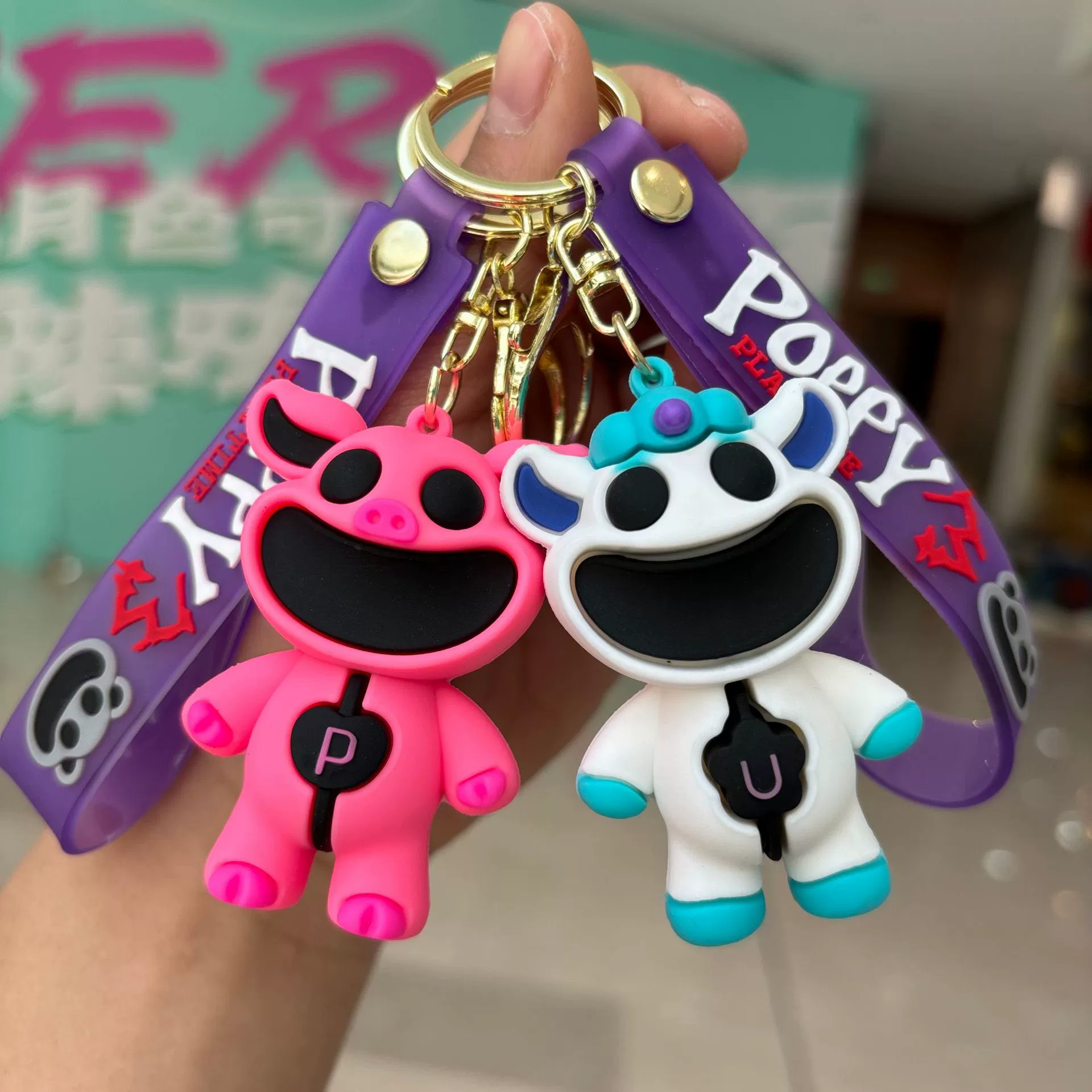Кросс-граница Smiling Critters Bobby мультяшный брелок для ключей horror smile doll подвеска автомобильный ключ цепь