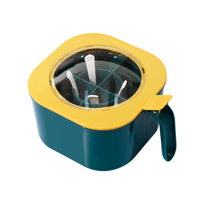 厨房调料盒四格一体带盖多功能家用厨房调味料盒糖味精盐糖收纳盒