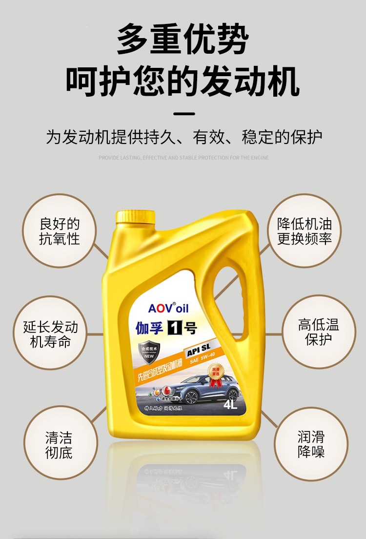 Suitable for genuine automotive engine oil, synthetic lubricant for car engines, SL grade 5W-40 all-season oil