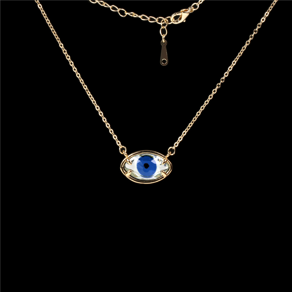 Fashion Demon Eye Crystal Copper Necklace display picture 1