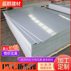 PVC硬板全新料再生料防水阻燃耐酸碱聚氯乙烯2-30mm厚PVC塑料板材