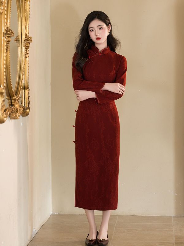 新中式改良旗袍2025新款红色敬酒服新娘女结婚订婚宴礼服裙年轻款|undefined