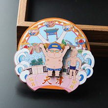 城市冰箱贴北京沈阳威海天津洛阳忻州大理大连大同烟台转盘磁贴