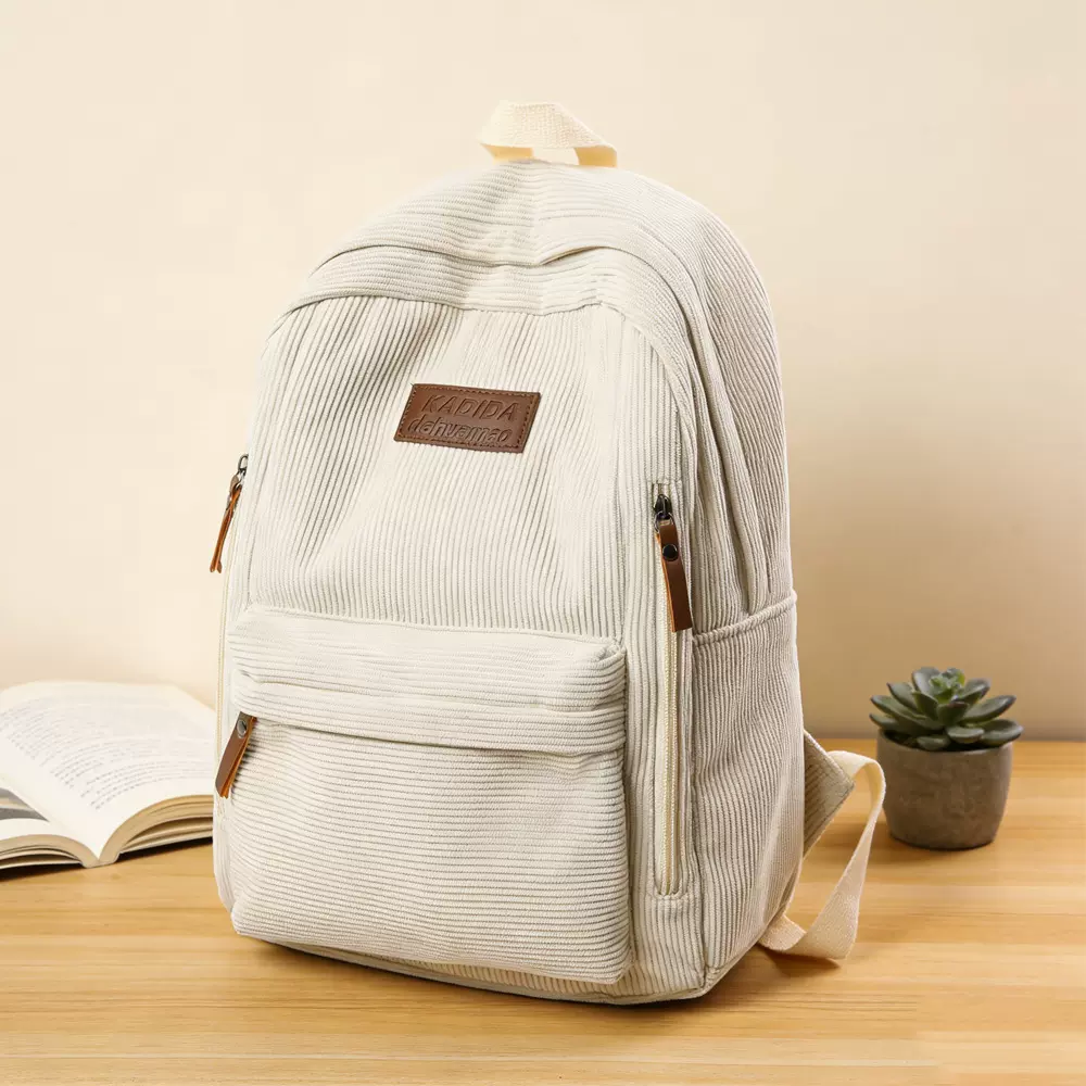 日系校园简约百搭双肩包女初高中小大学生上课书包大容量背包女潮