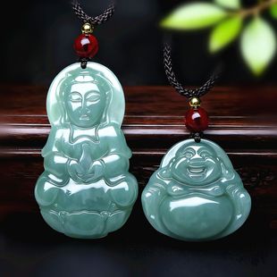 Jade Pendant, Jade Buddha, Guanyin Jade Pendant, Jade Pendant, Natural A-Grade Buddha Statue Jade Pendant
