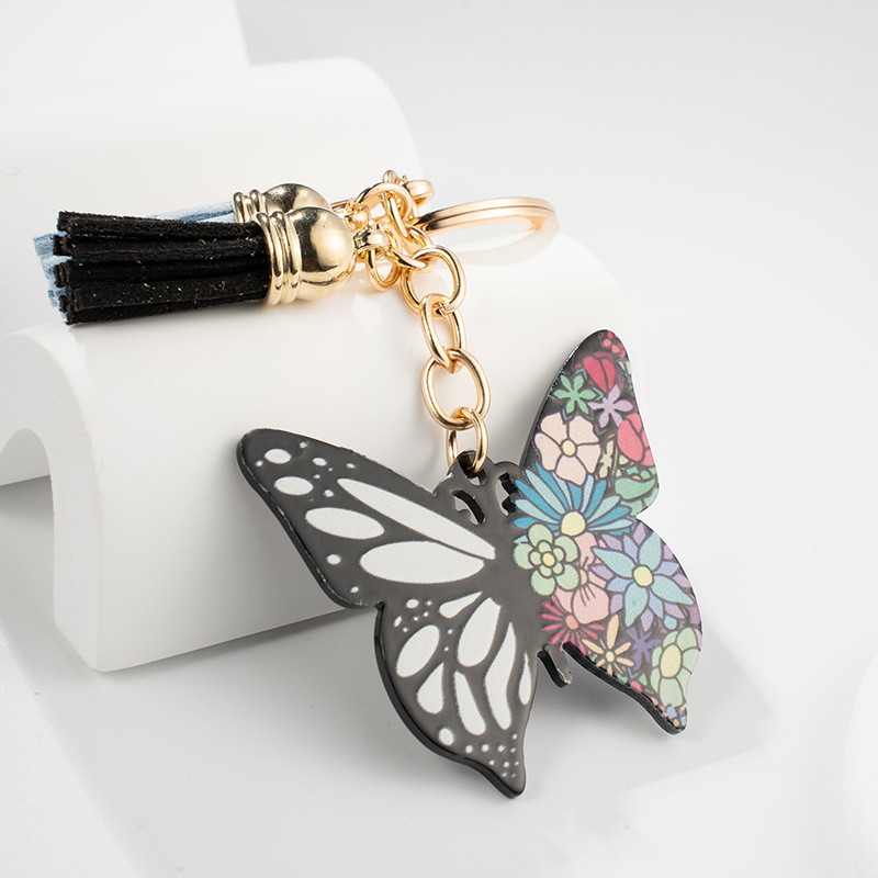 Elegant Retro Lady Butterfly Metal Women's Bag Pendant Keychain display picture 4