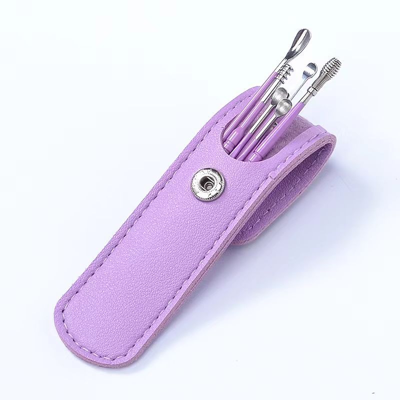 Juego de limpiadores de oídos portátiles en existencia, juego de 6 piezas, limpiadores de oídos con resorte en espiral para el hogar, herramientas para limpiar los oídos.