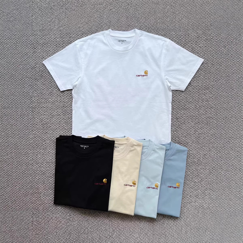 Carhartt 2026 New Short-Sleeved T-Shirt Men's Spring New Product Classic American Logo Embroidered Wide Version Carhartt Carhartt 2026 New Short-Sleeved T-Shirt Men's Spring New Product Classic American Logo Embroidered Wide Version Carhartt