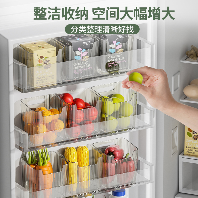 冰箱侧门收纳盒厨房整理食品葱花姜蒜鸡蛋保鲜神器塑料内侧置物架|undefined