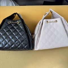 小香25CヒッピーHOBOオイルワックス皮牛革菱格チェーンバッグ引きひもバケツバッグ脇下シングル肩レディース