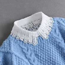 2023假领子女蕾丝假衣领春秋冬毛衣装饰领韩版百搭假衬衣领子假领