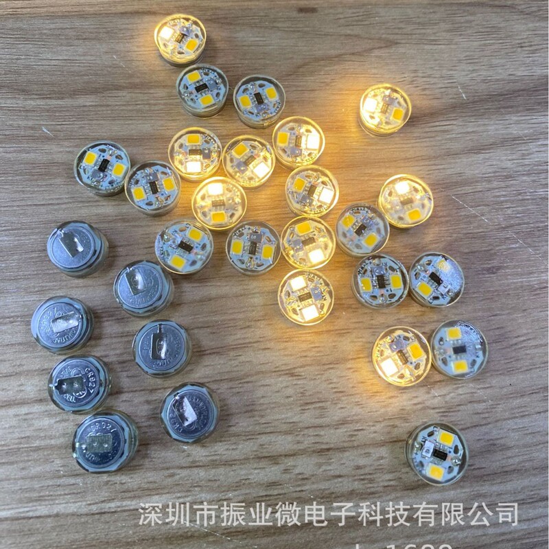 潮玩发光配件 小尺寸暖黄灌胶防水灯 服装辅料闪光灯，可定制|undefined