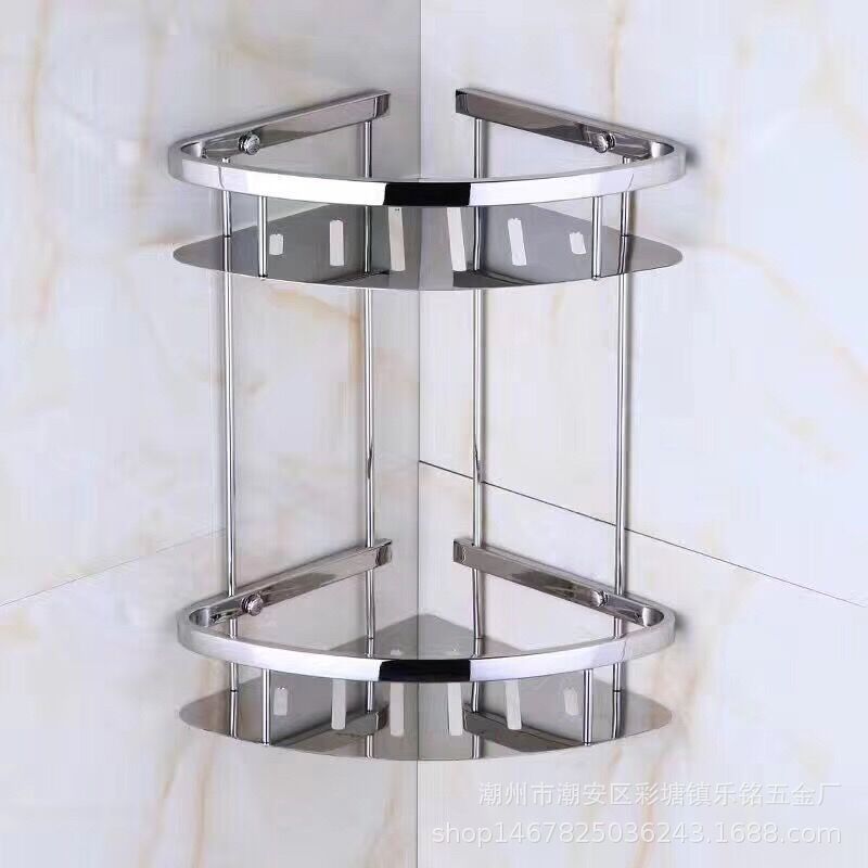 Bathroom 304 Shelf Wall Hanging Toilet Toilet Bathroom Shower Room Corner Triangle Storage Rack Punch-Free Toilet