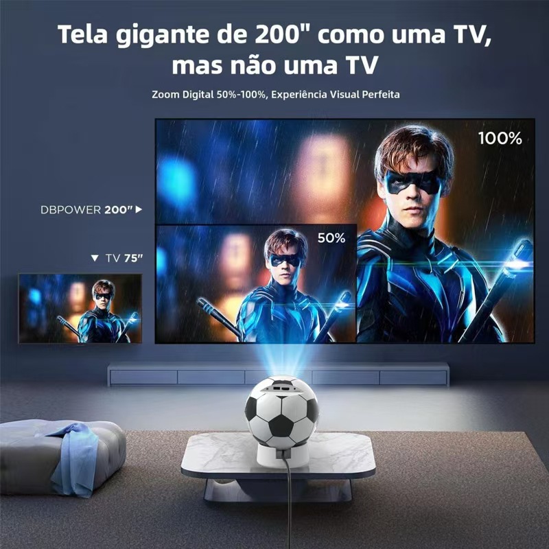 跨境爆款新款隐藏支架一体式云台投影仪家用便携HDMI同屏投影