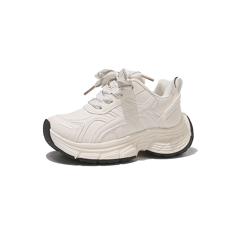 Zapatos deportivos para niños 2026 primavera y otoño nuevos zapatos de moda para niñas zapatos de papá variados zapatos blancos para niños zapatos casuales para niñas