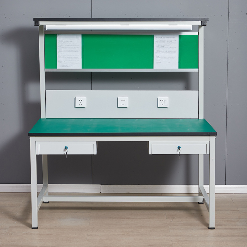 mesa de trabajo antiestático con lámpara de fábrica máquina de moldeo por inyección de línea de ensamblaje mesa de inspección de mesa de mantenimiento de teléfonos móviles mesa de trabajo