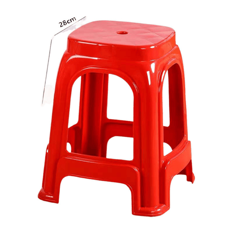 Taburetes de plástico pueden ser taburetes de sillas caseras taburetes altos taburetes al por mayor rojo engrosado en una pila de plástico
