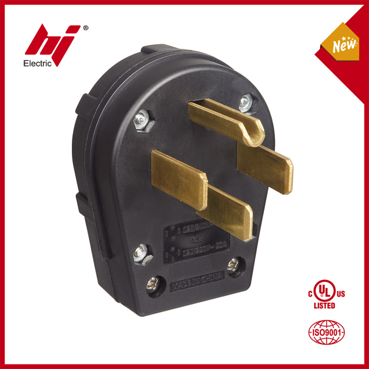 NEMA 14-50P大功率美国4孔干燥插头 美式美规美标发电机电源插头