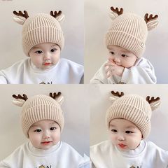 ベビー帽子秋と冬の男の子の赤ちゃんかわいい耳保護冬の帽子男の子と子供の秋と冬のスタイル幼児女の赤ちゃんウール帽子