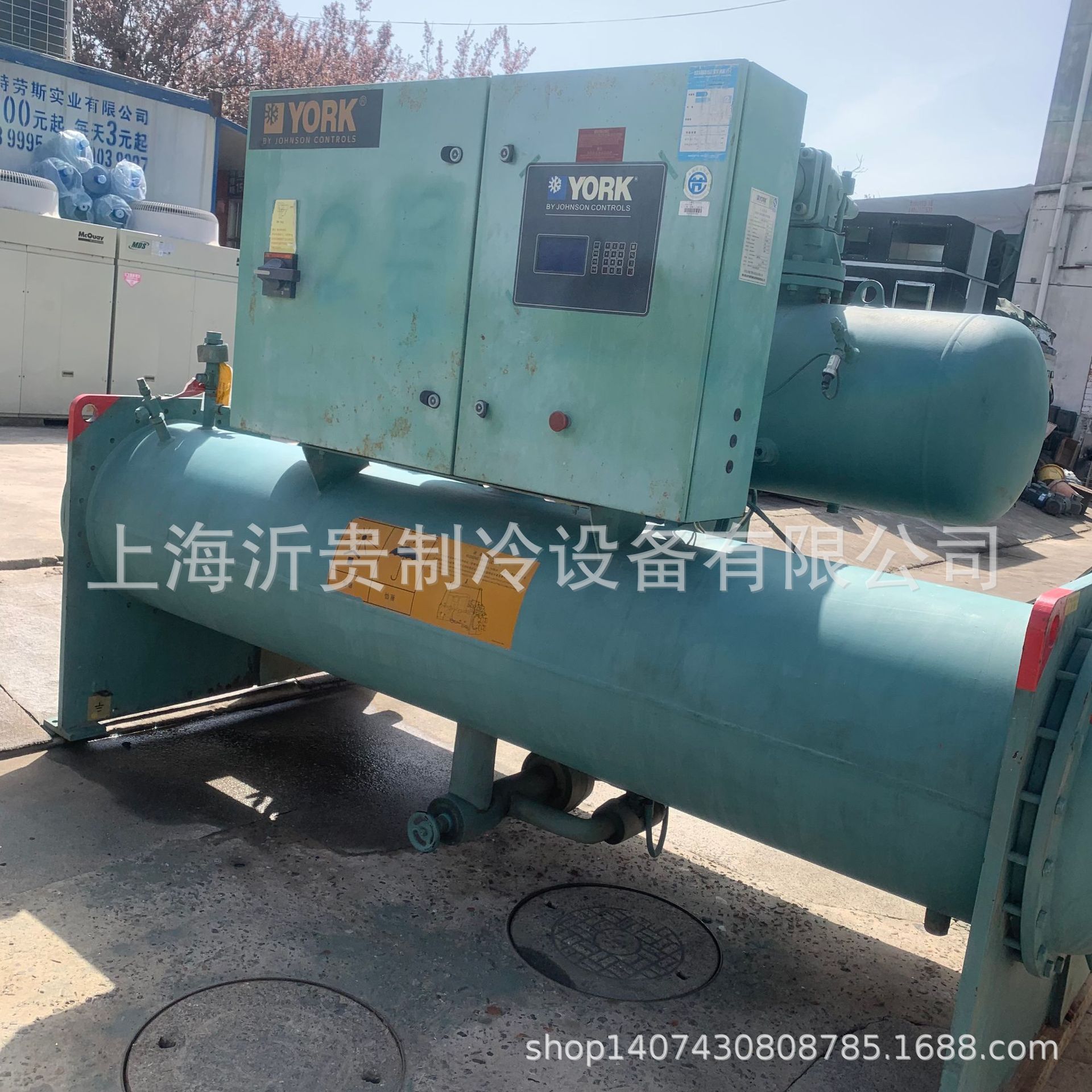 二手213匹 170RT约克水冷螺杆机组 用时2200小时转让中央空调水机