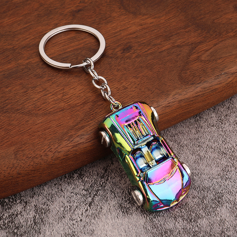 Llavero de modelo de coche explosivo transfronterizo Llavero de coche deportivo convertible Llavero colgante de coche de metal Regalo promocional