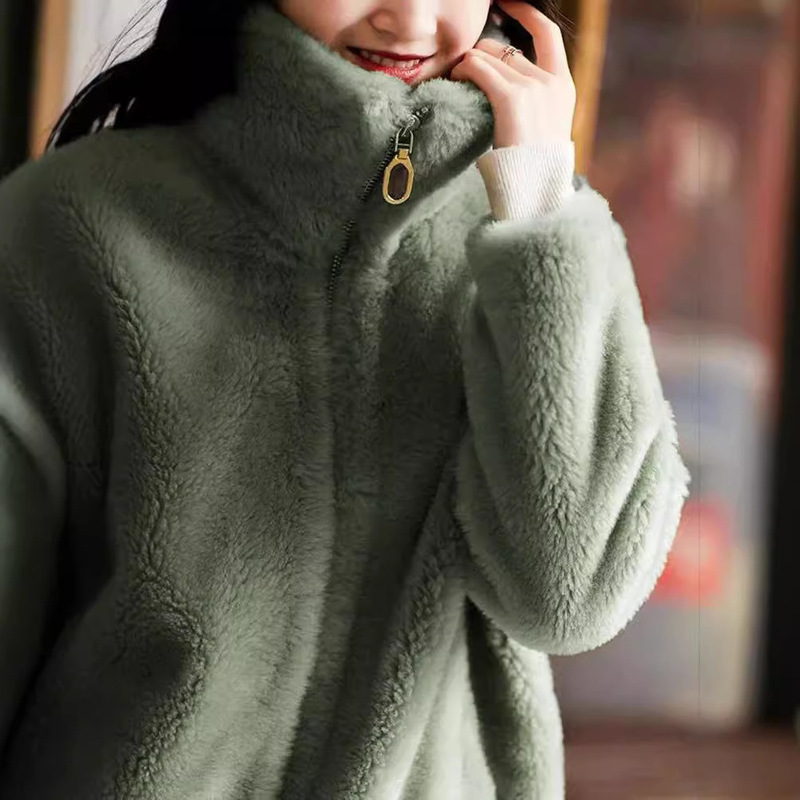Pajama Short Jacket for Women, Double-Sided Fleece Fleece Jacket for Men, Autumn and Winter Warm Fleece Thickened Couple's Sweatshirt Pajama Short Jacket for Women, Double-Sided Fleece Fleece Jacket for Men, Autumn and Winter Warm Fleece Thickened Couple's Sweatshirt
