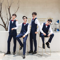 Mejor hombre traje hermanos traje vestido de boda de los hombres traje de novio chaleco traje de tres piezas abrigo ESTILO OCCIDENTAL