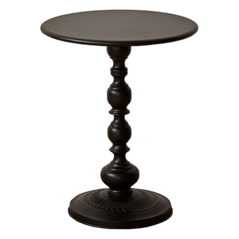 Mesa auxiliar de sofá minimalista de estilo americano, mesa de centro vintage de hierro forjado, mesa redonda pequeña, mesa de té pequeña para balcón, mesa esquinera creativa para mesita de noche.