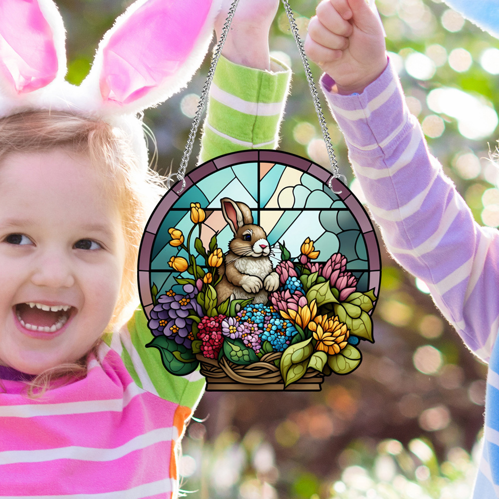 95g Weight pendant Home Textiles & Decor Type Acrylic Material Easter Festival Rabbit Pattern Casual, Elegant, Classical Style Easter Casual Elegant Classical Rabbit Arylic Party Supplies Decorations 125