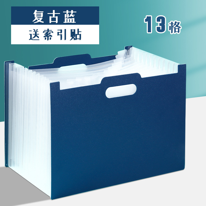 Bolsa de órgano de boca oblicua de carpeta vertical de escritorio Bolsa de almacenamiento de órgano retráctil multicapa para papel de prueba de estudiante