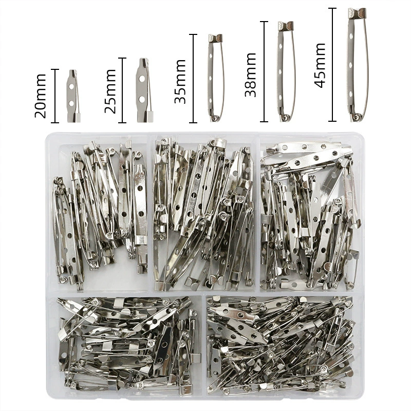 Трансграничные 200 металлических простых штифтов с отверстиями DIY ювелирные аксессуары булавка брошь Металлические Булавки с отверстиями простые булавки