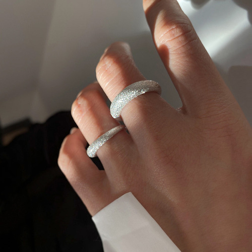 s925 sterling silver galaxy starry ring for women cold style ins super flash frosted bright sparkling index finger ring