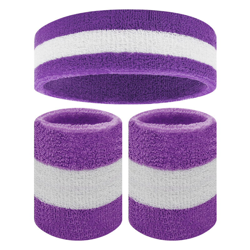 Deportes muñequera diadema absorbente de sudor fitness baloncesto correr sudor-limpieza transpirable pulsera diadema color clip color de punto cálido