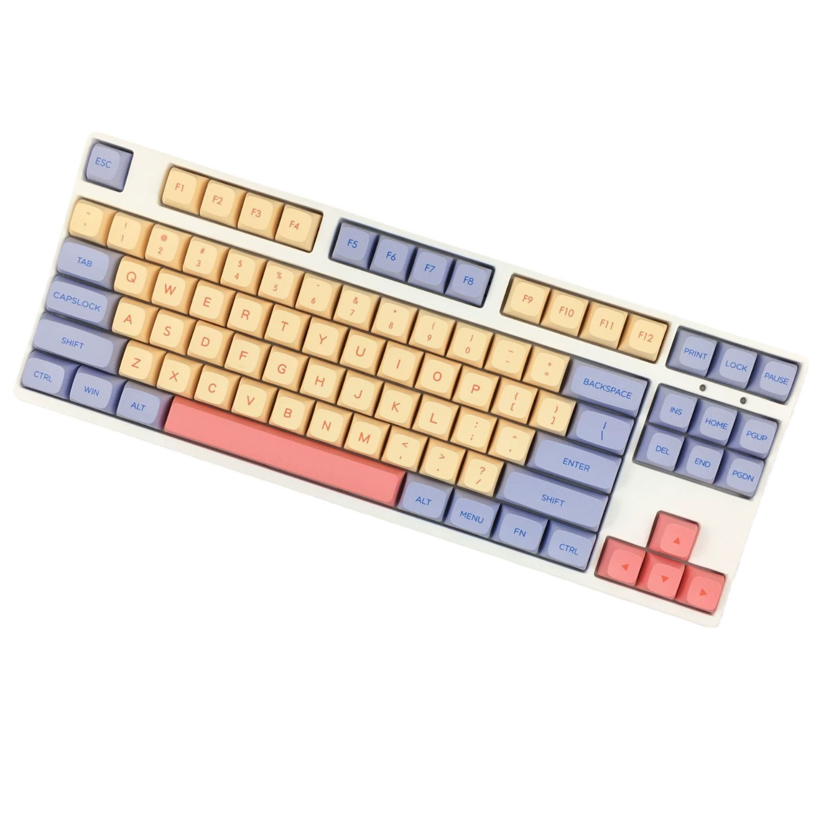 Розово-м marshmallow забавная персональная клавиатура 132 клавиши XDA, высокая PBT нагрев, механическая клавиатура с крестовым стержнем