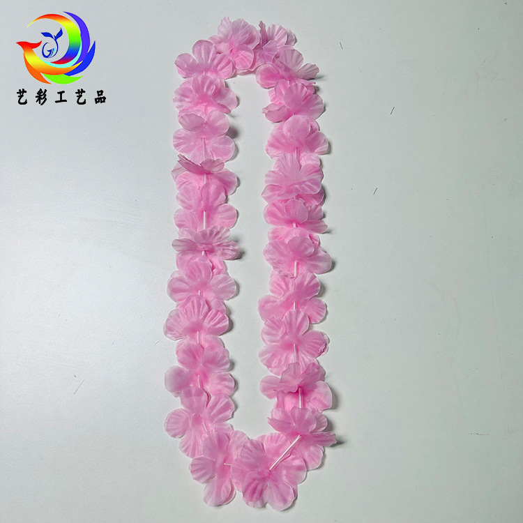 Serie de coronas de macarón 24 pares de pétalos de diámetro 6.5cm de longitud 100cm de tela de poliéster coronas de flores coloridas