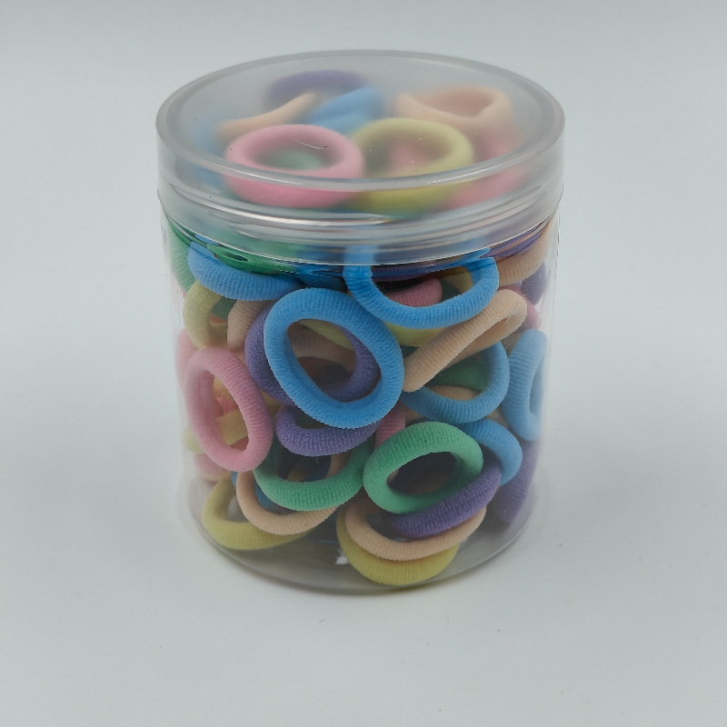 Fábrica directa enlatada de alta elasticidad no daña cabello de cabello de chicas anillo de toalla simple banda de goma cabello de cabello anillo de cabello de bebé