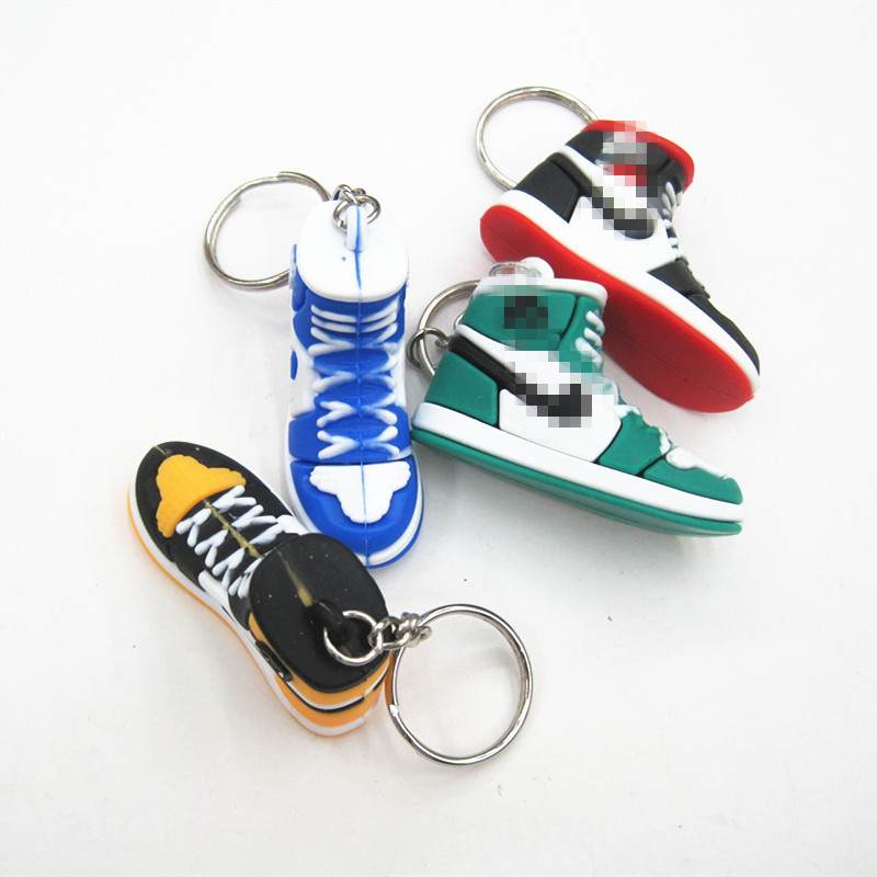 Cross-Border sports shoes key chain key ring fashion shoe accessories pendant Tang rubber shoes key chain wholesale gifts
