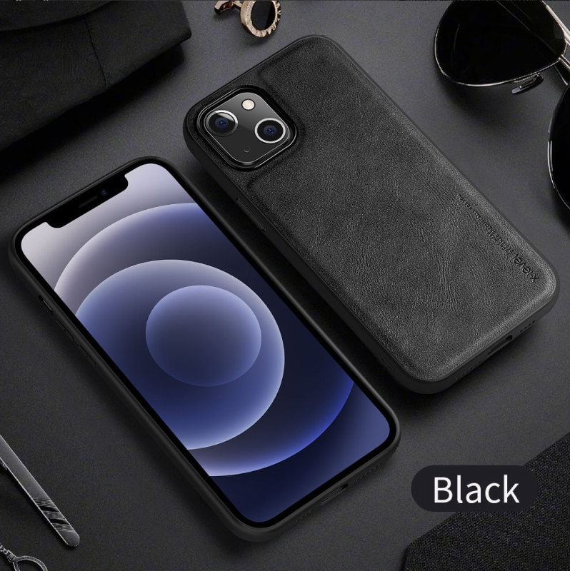 iPhone13pro携帯電話ケース16クレイジーホースパターン14ケースApple15レザーケースXSMAXプレーンレザー17保護ケースに適しています。|undefined