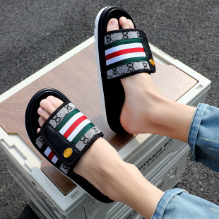 2024 Summer Sandals and Slippers Men's Outdoor Indoor and Outdoor Wear Casual All-match Trendy Men's Non-slip Beach Shoes