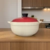 White red lid 4L pot