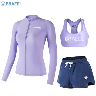 Korean New Style Women's Diving Suit, Two-Piece Surf Suit, Uv Protection, Long-Sleeve, Long Pants, Slim-Fit Snorkeling Wetsuit