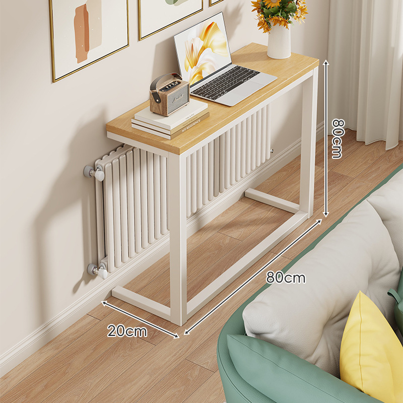 Estante Estrecho de Almacenamiento de Madera y Hierro para Sala de Estar y Dormitorio