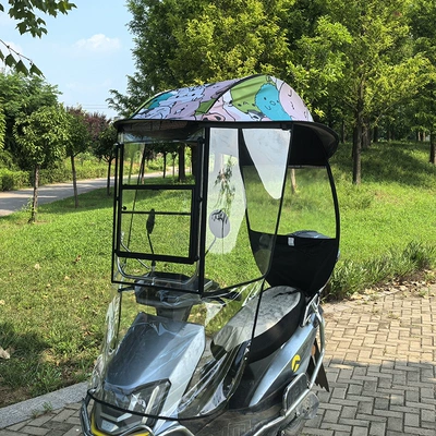 Elektromobil üçün ön şüşə çətiri (günlük) — rainproof and sun-blocking cover - sliding-window-cover-half-cover-style-popular-cartoon-design-suitable-for-all-seasons-suitable-for-vehicles-with-rearview-mirrors